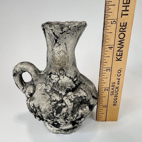 Stan Langtwait Mt St Helen’s Volcanic Ash Sculpted‎ Pottery Brutalist VTG Signed - Picture 6 of 10